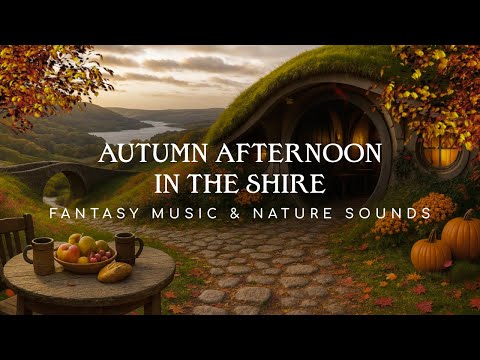 Autumn in the Shire | Fantasy Music & Nature Sounds | Fantasy ASMR | Hobbit Reading Ambience