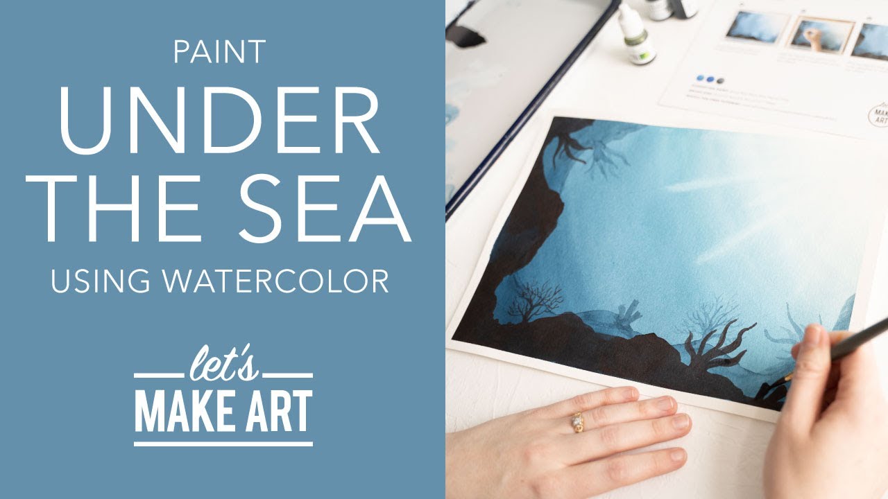Let's Paint Under the Sea | Watercolor Painting Tutorial by Sarah Cray of Let's Make Art