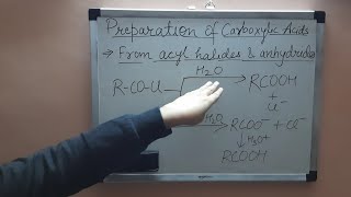 Preparation of Carboxylic Acids | From Acyl halides & Anhydrides | From Esters