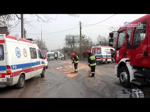 Wypadek karetki pogotowia na Pomorskiej w Łodzi - 15 lutego 2016
