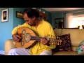 Jean Playing music on the Oriental Lute at Home ...