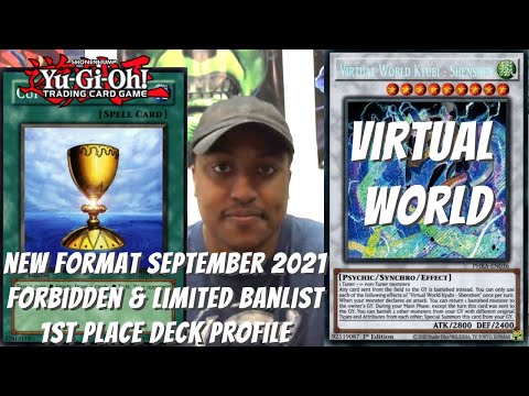 Yugioh New Format September 2021 Banlist Locals 1st Place Deck Profile- Virtual World - Joshua Jones