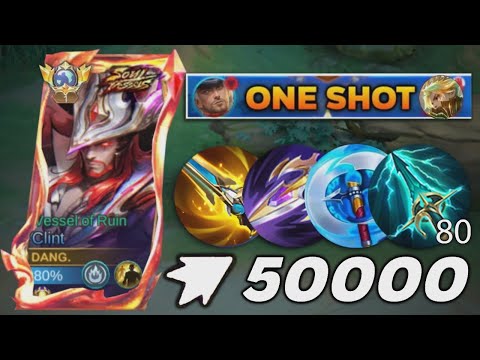CLINT FULL DAMAGE 1 SHOT BUILD IS HERE!!🔥😱 ( 100% BROKEN!! ) - MUST TRY! - MOBILE LEGENDS
