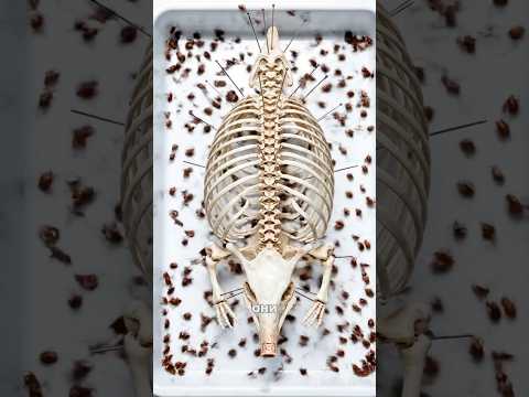 Как музеи получают идеальные скелеты — секрет очистки от самой природы! 😱🦴 #facts