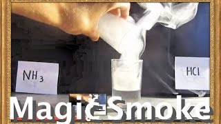 Ammonium Chloride HCl + NH3 = NH4Cl Hydrochloric acid + ammonia hydroxide.