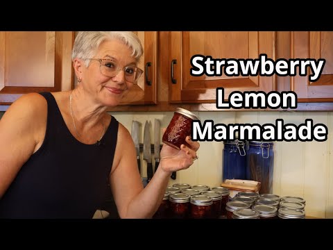 Homemade Strawberry Lemon Marmalade | Using Our Fresh Garden Strawberries! #homemadejamrecipe
