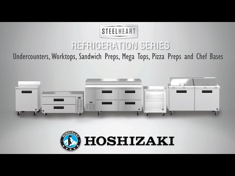 Hoshizaki CR72A Steelheart Series Refrigerated Low-Profile Equipment Stand, two-section, 72-1/2"W x 33-1/4"D x 26"H