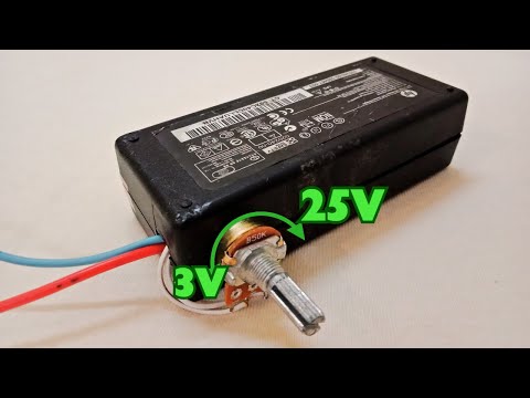 Turning a Fixed Voltage Adapter into a Variable Output Power Supply (3v-25v)  #diy #variablepower