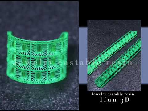 Ifun Details and easy to cast grenn jewelry castable resin iF311C For lcd dlp 3d printer