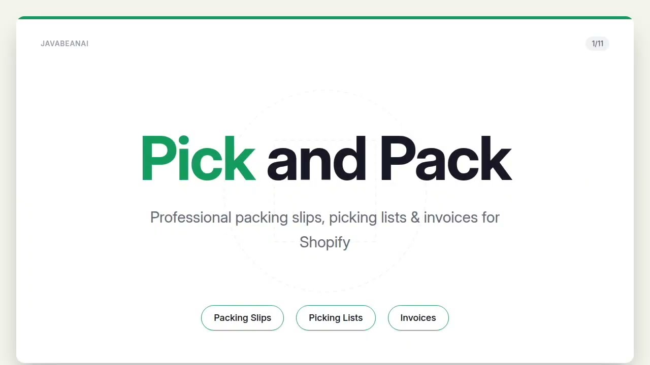 Pick and Pack Slideshow Promo Video - Early Version