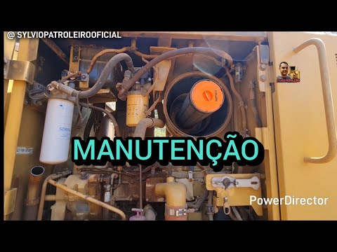 120k  MANUTENÇÃO NO MOTOR / Motoniveladora caterpillar grader niveleuse patrola operador Patroleiro 