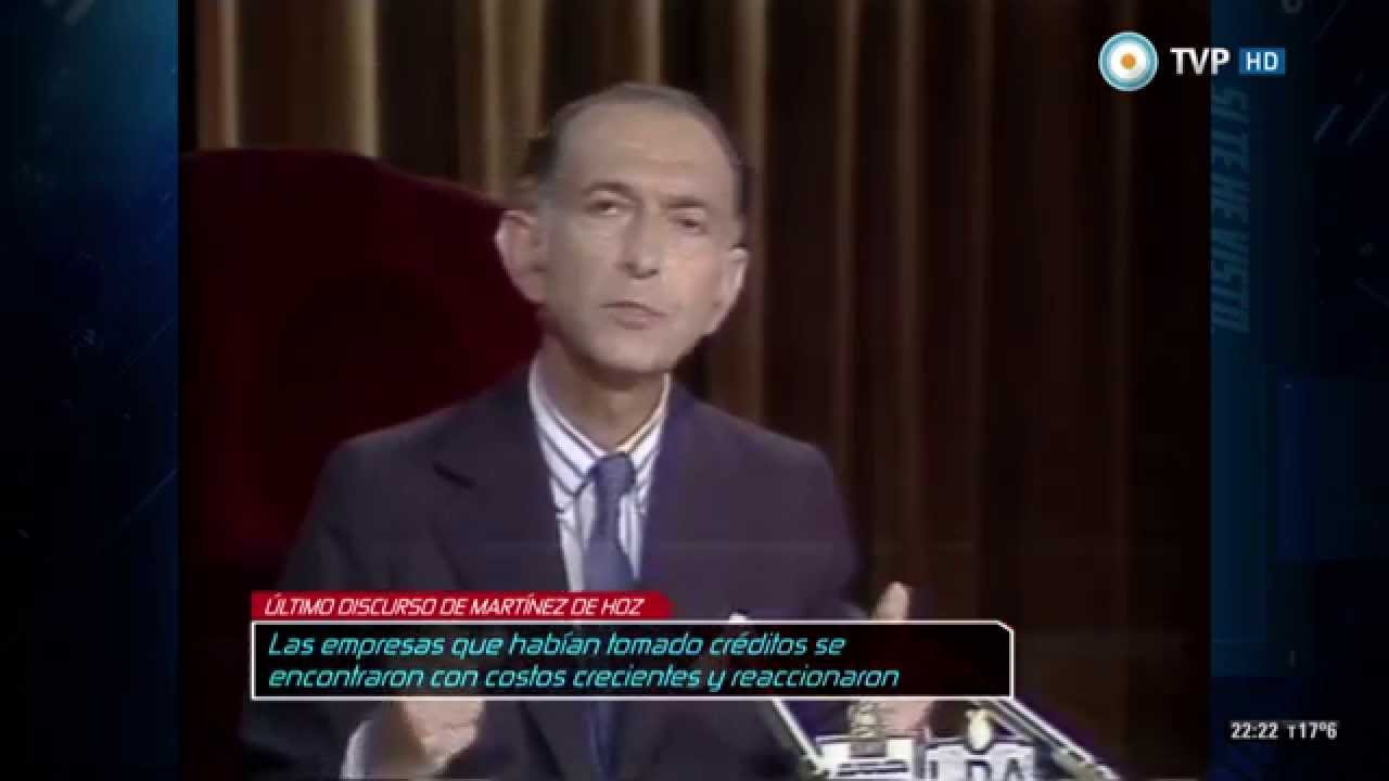 Archivo histórico: Último discurso de Martínez de Hoz - Marzo 1981 (2 de 2)