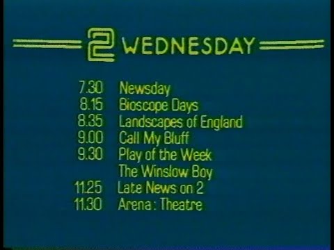 Tuesday 9th May 1978 BBC2 - Rhoda - Play For Today - Man Alive - Rare Domestic Recording