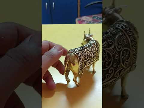 Brass Kamdhenu Cow Statue