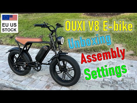 Ouxi V8 or CrossBoss or Voltsteed V8 E-Bike Unboxing Assembly & Settings
