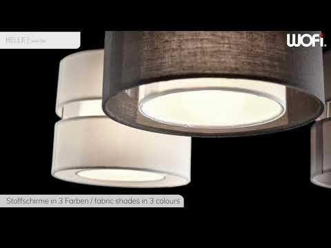 Plafondlamp Belle polycarbonaat/aluminium - 1 lichtbron