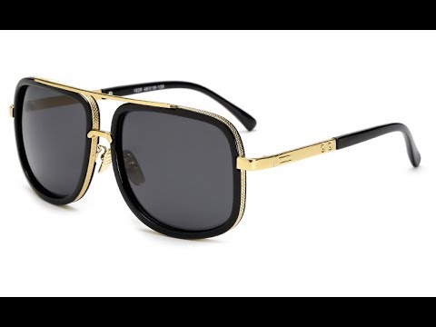 Мужские металлические квадратные солнцезащитные очки UV400