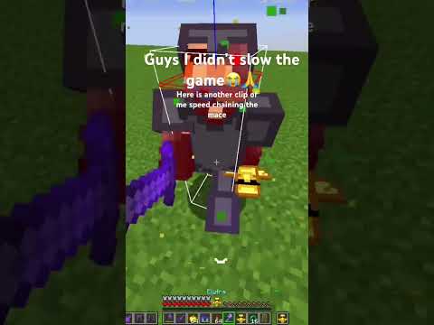 Elytra mace speed chains (it’s not sped up) #minecraft #macepvp #elytramace #pvp #shorts #clips