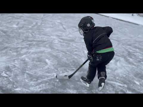 Skridskor natur is - Melker 6 år