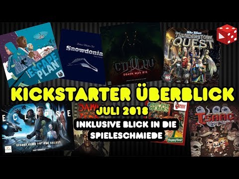 Top 10 Kickstarter Games July 2018 - Crowdfunding Overview including Spieleschmiede