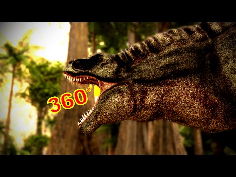 360 Degree Jurassic Dinosaur Park CGI Movie - "A T-Rex Named June" Google Cardboard VR