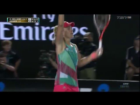 Incredible Point Won By Angelique Kerber vs Serena Williams 2016 Australian Open Final
