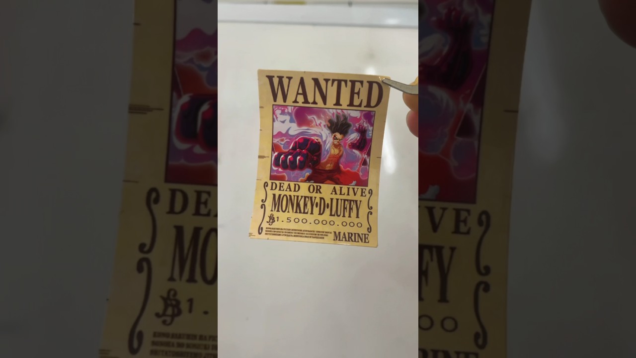 Peeling sticker super chill wanted MONKEY D LUFFY 4x6 anime manga one piece asmr relax Good morning