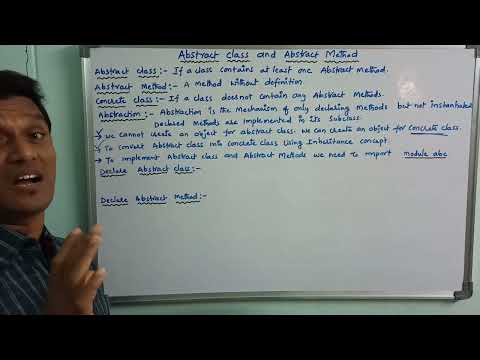 Abstract Class And Abstract Method In Python Abstraction Python Programming Telugu