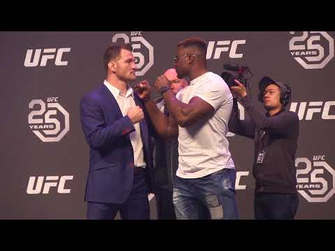 UFC 220 Press Conference: Stipe Miocic vs. Francis Ngannou Face Off