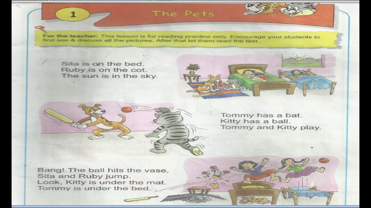 The Pets🔥D.A.V School🔥Class-1 English🔥Chapter-1🔥Explain in Hindi