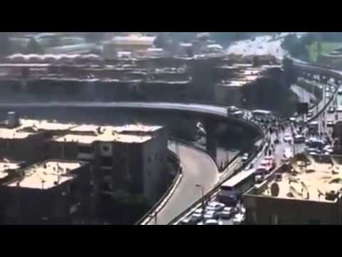Why the armoured police van fell off Egyptian bridge