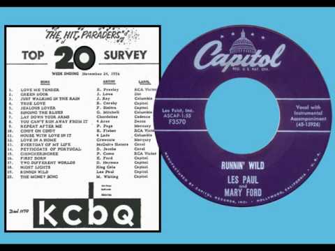 LES PAUL & MARY FORD - Runnin' Wild (1956) Top 20 in San Diego