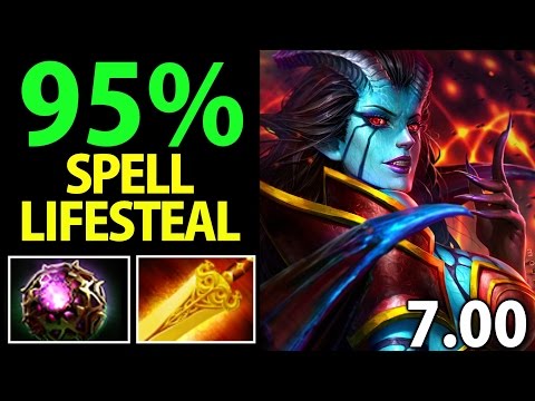 Wagamama Dota2 7.00 [Queen of Pain] 95% Spell Lifesteal with Octarine Core