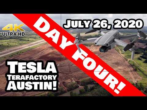 Tesla Gigafactory Austin in 4K on 7/26/20 - Tesla Terafactory Austin Texas Progress