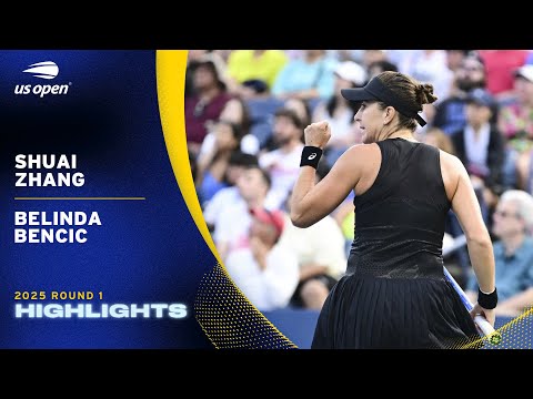 Shuai Zhang vs. Belinda Bencic Highlights | 2025 US Open Round 1