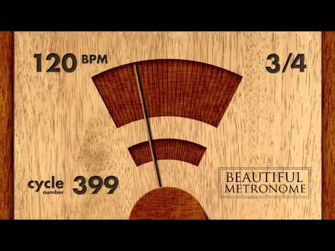 120 BPM 3/4 Wood Metronome HD