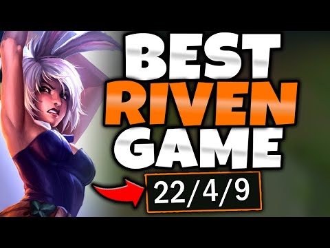 THE BEST RIVEN 1V9 OF MY ENTIRE LIFE! (MY ADC RAN IT DOWN) - S12 Riven TOP Gameplay Guide