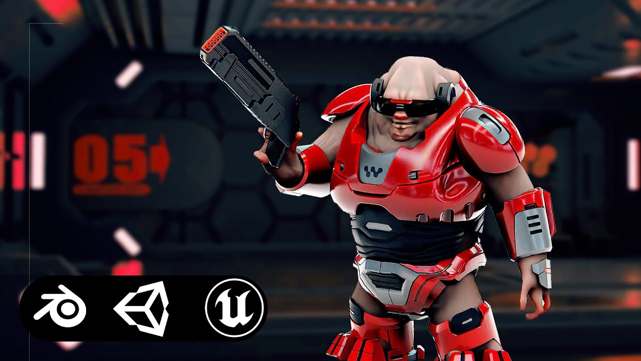 Alien Trooper X-8 Auto-Rig Pro Rigged For Mixamo Unreal Engine Unity 3D Model