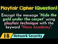 Playfair Cipher (Solved Question)