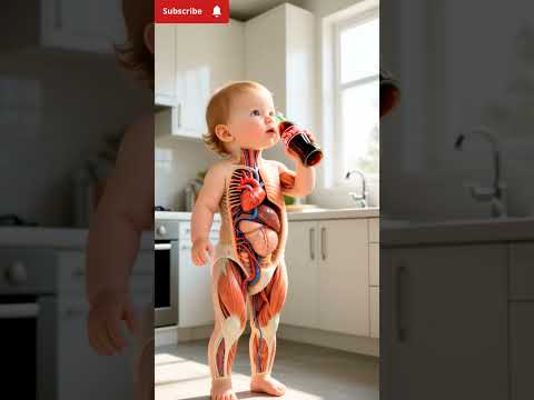 "What Happens When a Baby Drinks Coke? 😱 | Shocking Anatomy Visual!"#BabyDrinksCoke #CocaCola#Shorts