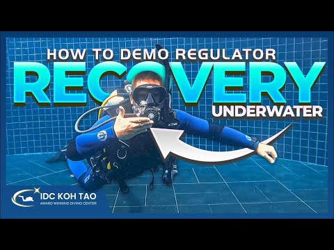 Demonstrating How to Recover a Regulator Underwater - Discover Scuba Diving Skills