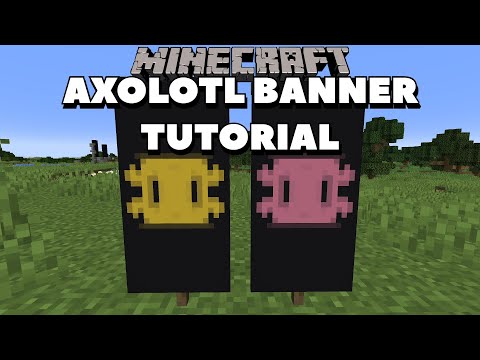 Minecraft Axolotl Banner Tutorial! | Minecraft Banner...