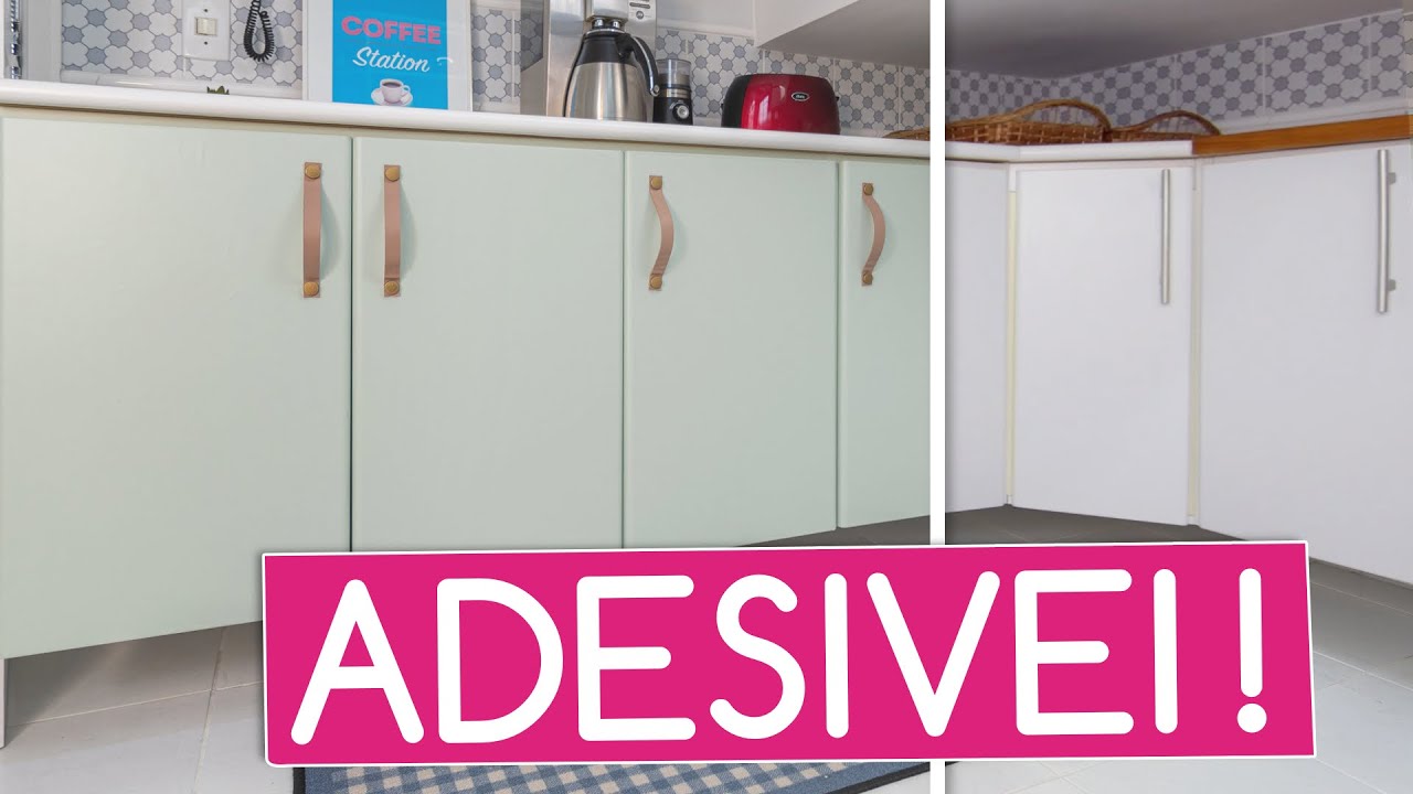 Como Envelopar Móveis | Armários Cozinha de Cara Nova - Antes e Depois | Decoração DIY