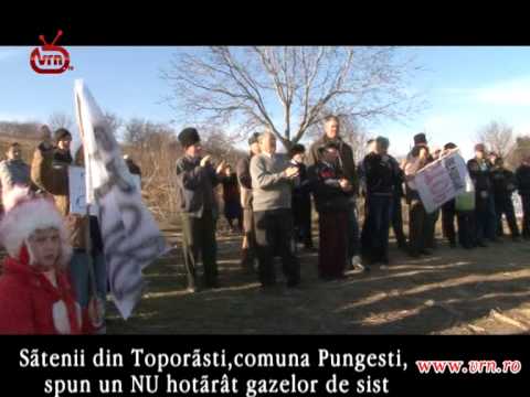 Sãtenii din localitatea Toporãsti, comuna Pungesti, spun un NU hotãrât gazelor de sist