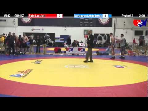 Schultz GR 96 KG Champ. Round 1: Saia Lotuleli (BSB) vs. Mohammed Abdelfattah (Egypt)