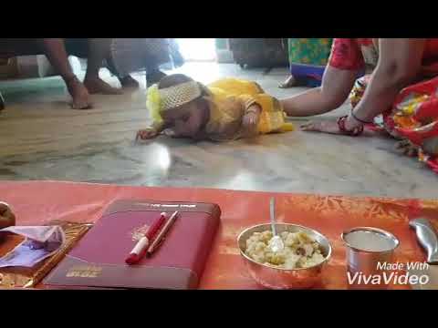 Lucky (lakshitha)anaprasanam Finally she made it😍😍😍