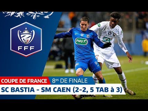 8es de finale : SC Bastia - SM Caen (2-2, 3 tab à 5), le résumé, Coupe de France I FFF 2019