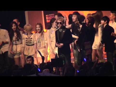 111129 [Fancam] Mnet MAMA in Singapore - Singers dancing to Dr Dre