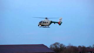 preview picture of video 'Polizei Hubschrauber  nach einem Brand in Dachau 03.01.2012'