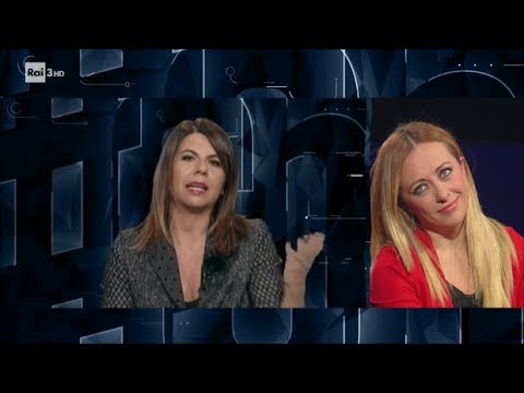 Geppi Cucciari e Giorgia Meloni - #cartabianca 07/11/2017